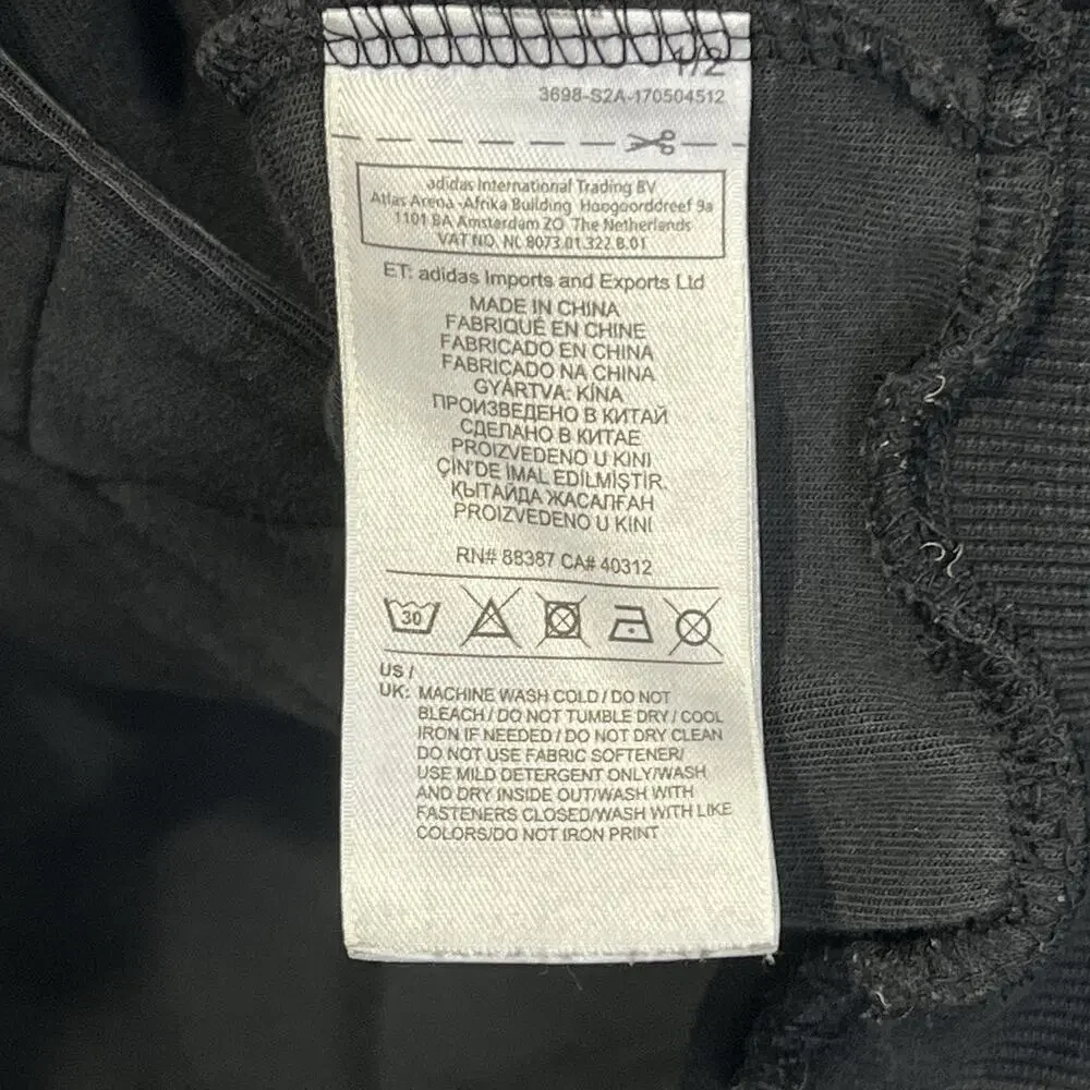 Adidas Track Jacket Top Large Print Women's Size Small Black‎ Faded READ - Picture 6 of 10